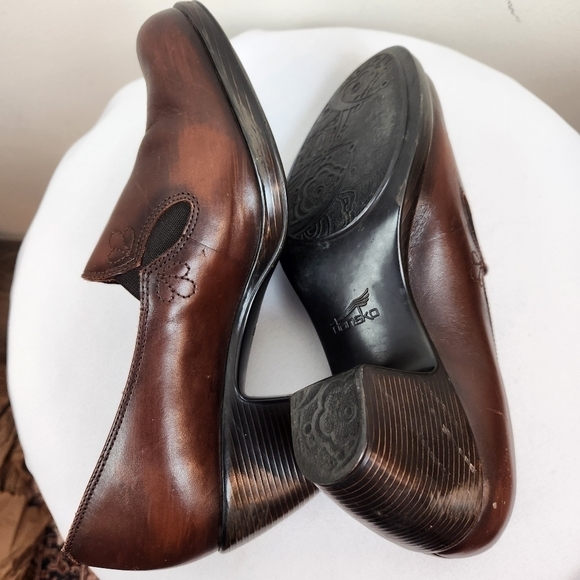 Dansko Brown  Leather Beth Slip On Pumps, Size AEU 41 US 10.5 Mary Jane - Picture 8 of 8
